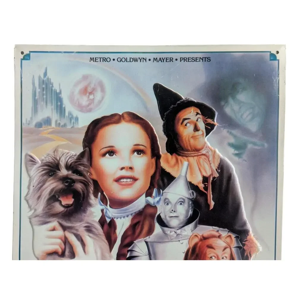 Vintage 1994 Wizard‎ Of Oz Metal Movie Poster Colorful Illustration